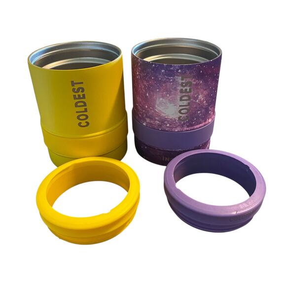 Set of TWO COLDEST Insulated Stainless Steel Drink Can Sleeve Holder for 12 Oz - Picture 7 of 10